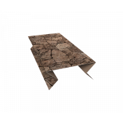 Планка угла внешнего составная нижняя 0,45 Print Elite King Stone TwinColor (3м)