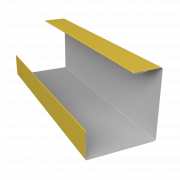 Планка угла внутреннего составная нижняя 0,45 PE с пленкой RAL 1018 цинково-желтый (3м)