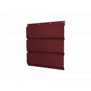 Софит металлический полная перфорация 0,5 Satin Matt с пленкой RAL 3005 красное вино