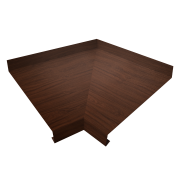 Угол отлива внутренний 250 0,45 Print Elite с пленкой Choco Wood TwinColor