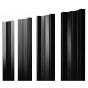 Штакетник М-образный А с прямым резом 0,5 PurPro RAL 9005 черный