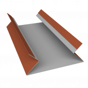 Планка угла внутреннего составная верхняя 0,5 Satin с пленкой RAL 8004 терракота (2м)