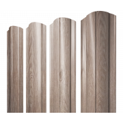 Штакетник Круглый фигурный 0,45 Print Elite White Wood TwinColor