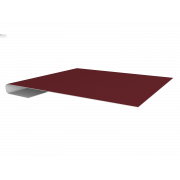 Планка завершающая 0,4 PE с пленкой RAL 3005 красное вино (3м)