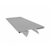 Планка стыковочная составная верхняя 0,5 Satin с пленкой RAL 9006бело-алюминиевый (2м)