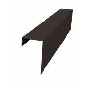 Планка торцевая фасадная фальц 65мм 0,5 Satin с пленкой RR 32 темно-коричневый (3м)