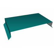 Парапетная крышка прямая 390мм 0,45 PE с пленкой RAL 5021 водная синь (3м)