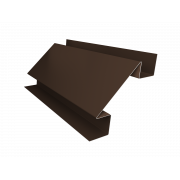 Планка угла внутреннего сложного Экобрус Grand Line 0,4 PE-Double с пленкой RAL 8017 шоколад (2м)