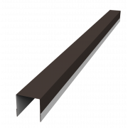Планка вертикальная обратная для горизонтального монтажа штакетника 0,5 Satin Matt RR 32 темно-коричневый (1,8м)