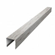 Планка вертикальная лицевая для горизонтального монтажа штакетника 0,45 Print Elite Snow Wood TwinColor (1,8м)