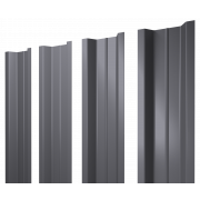Штакетник П-образный В с прямым резом 0,45 PE RAL 7004 сигнальный серый