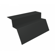 Планка карнизная для металлочерепицы квинта Uno 0,5 Satin с пленкой RAL 7016 антрацитово-серый (2м)