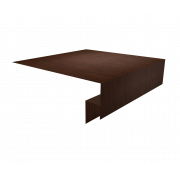 Планка околооконная сложная (Блок-хаус, Экобрус) Grand Line 250х50х25 0,45 Print Elite Choco Wood TwinColor (3м)