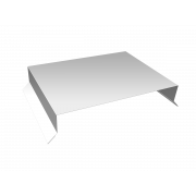 Парапетная крышка прямая 200мм 0,45 PE с пленкой RAL 9003 сигнальный белый (2м)