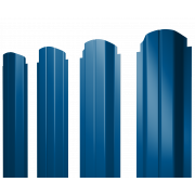 Штакетник П-образный А фигурный 0,4 PE RAL 5005 сигнальный синий