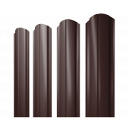 Штакетник Полукруглый Slim фигурный 0,5 GreenCoat Pural BT RR 887 шоколадно-коричневый (RAL 8017 шоколад)