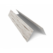 Планка стыковочная составная нижняя 0,45 Print Elite Snow Wood TwinColor (3м)