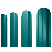 Штакетник П-образный А фигурный 0,45 PE RAL 5021 водная синь