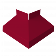 Угол отлива внешний 50 0,45 PE с пленкой RAL 3003 рубиново-красный