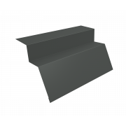 Планка карнизная для металлочерепицы квинта Uno 0,45 PE с пленкой RAL 7005 мышино-серый (3м)