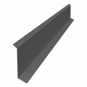 Планка примыкания в штробу 60 0,5 Satin с пленкой RAL 9006бело-алюминиевый (2м)