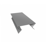 Планка угла внешнего составная нижняя 0,5 Satin с пленкой RAL 9006 бело-алюминиевый (2м)