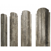 Штакетник П-образный А фигурный 0,45 Print Elite Nordic Wood TwinColor