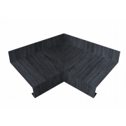 Угол отлива внутренний 50 0,45 Print Premium с пленкой Grey Wood TwinColor