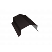 Парапетная крышка угольная 100мм 0,45 PE с пленкой RAL 9005 черный (2,5м)