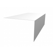 Планка околооконная фальц 0,5 Satin с пленкой RAL 9003 сигнальный белый (3м)