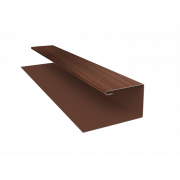 Планка П-образная (Блок-хаус, Экобрус) Grand Line 0,45 Print Elite Choco Wood TwinColor (3м)