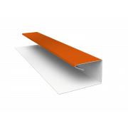 Планка П-образная завершающая сложная (КД) 0,45 PE с пленкой RAL 2004 оранжевый (2м)