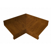 Угол отлива внутренний 50 0,45 Print Elite с пленкой Golden Wood TwinColor