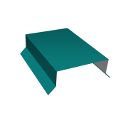 Парапетная крышка прямая 125мм 0,45 PE с пленкой RAL 5021 водная синь (2,5м)