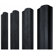 Штакетник М-образный B фигурный 0,45 Print Premium Grey Wood TwinColor