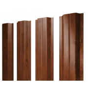 Штакетник П-образный A с прямым резом 0,45 Print Elite Rowan TwinColor