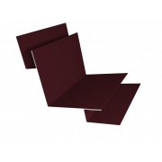 Угол внутренний сложный 90 градусов 0,45 PE с пленкой RAL 3005 красное вино (2м)