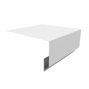 Планка околооконная сложная 200х75х18 (j-фаска) 0,4 PE с пленкой RAL 9003 сигнальный белый (2м)
