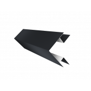 Планка угла внешнего сложного Экобрус Grand Line 0,5 Rooftop Бархат RAL 7024 мокрый асфальт (3м)