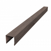 Планка вертикальная лицевая для горизонтального монтажа штакетника 0,45 Print Elite White Wood TwinColor (2,5м)