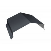 Парапетная крышка угольная 200мм 0,45 Drap TX RAL 7024 мокрый асфальт (2,5м)