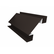 Планка угла внутреннего сложного Экобрус Grand Line 0,5 PurPro с пленкой RR 32 темно-коричневый (3м)