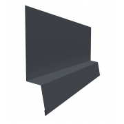 Планка начальная фальц 0,5 Satin с пленкой RAL 7024 мокрый асфальт (3м)