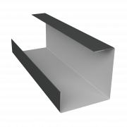 Планка угла внутреннего составная нижняя 0,45 PE с пленкой RAL 7016 антрацитово-серый (3м)