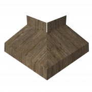 Угол отлива внешний 70 0,45 Print Elite с пленкой Nordic Wood TwinColor