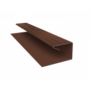 Планка П-образная завершающая сложная (КД) 0,45 Print Elite Choco Wood TwinColor (2м)