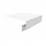 Планка околооконная сложная 200х50х18 (j-фаска) 0,5 Satin с пленкой RAL 9003 сигнальный белый (3м)