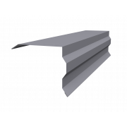 Планка торцевая фигурная 100х85 0,5 Satin с пленкой RAL 7004 сигнальный серый (2м)