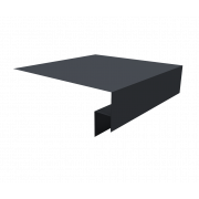 Планка околооконная сложная 200х50х18 (j-фаска) 0,5 Atlas X с пленкой RAL 7024 мокрый асфальт (3м)