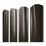 Штакетник Круглый фигурный 0,5 GreenCoat Pural BT, matt RR 32 темно-коричневый (RAL 8019 серо-коричневый)